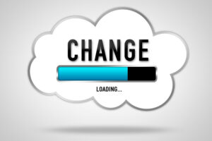 A Bubble having the word CHANGE in it