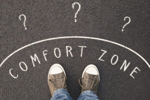 An image showing a bounday of comfort zone